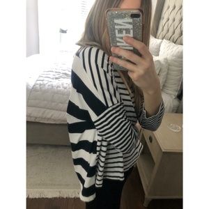 Whistles Wide Stripe Navy and White Boxy T-Shirt